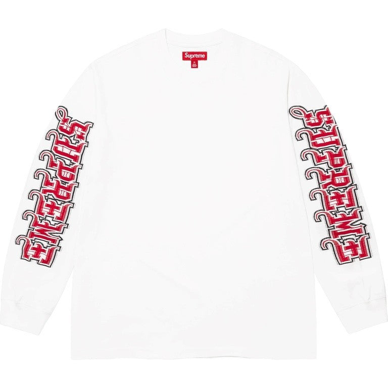 Supreme Intarsia Sleeve L/S Top White