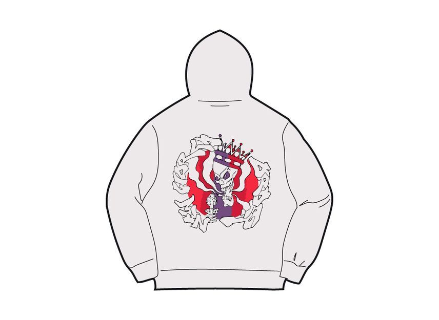 Supreme New World Order Hooded Sweatshirt Ash Grey