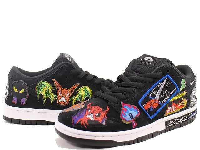 DQ4488-001 Neck face à Nike SB Dunk Low "Black/White/Multi Color" (Men's)
