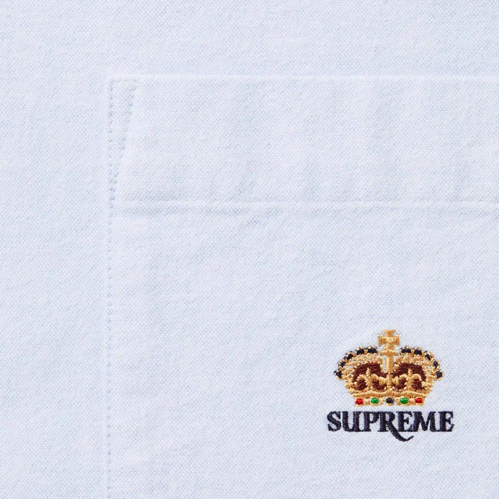 Supreme Loose Fit Flannel Oxford Shirt Light Blue