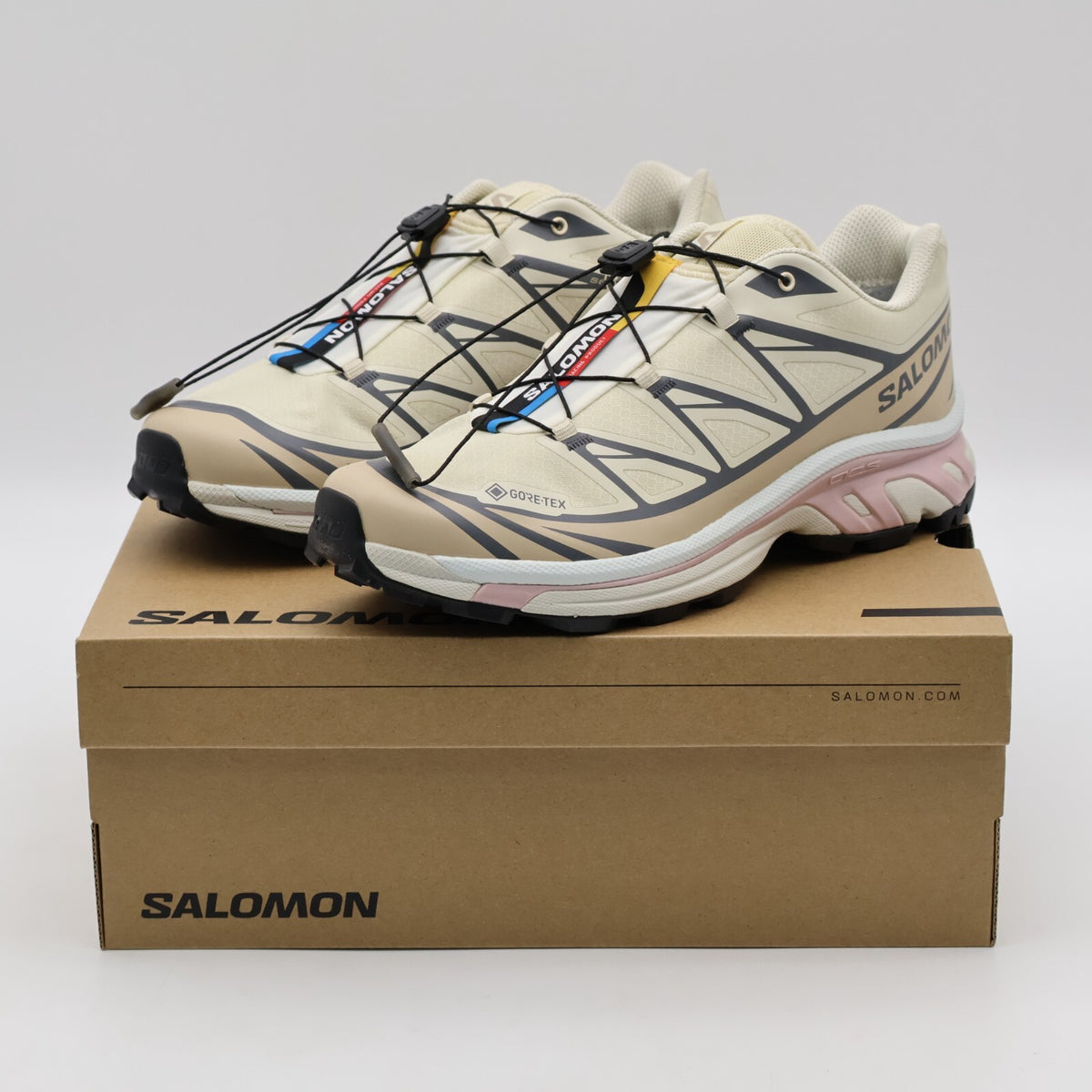 L47581200 Salomon XT-6 GORE-TEX Almond Milk Feather Gray Pale Mauve (Men's)