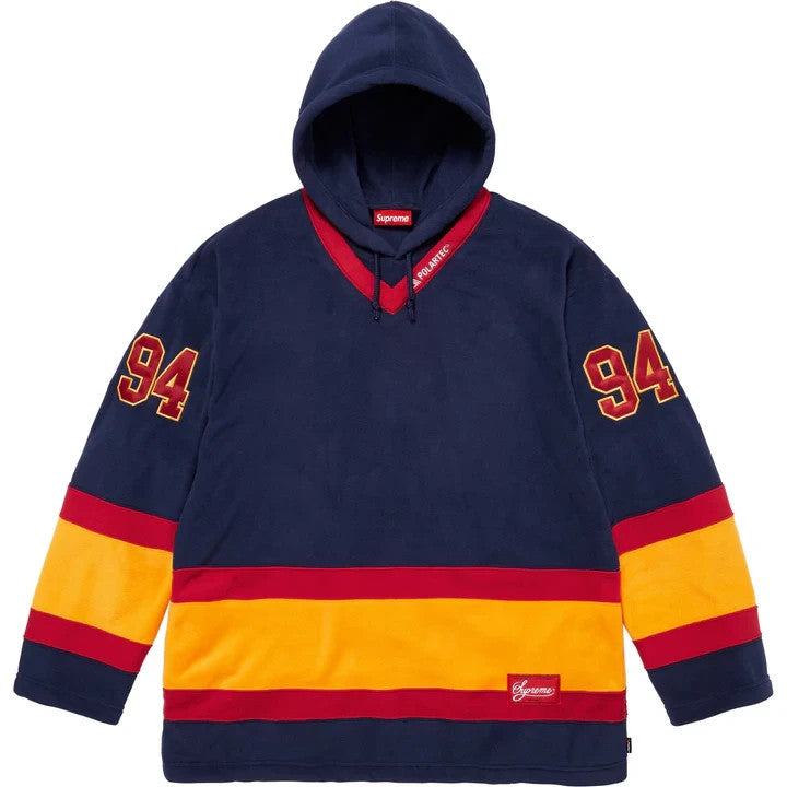 Supreme Polartec Hooded Hockey Jersey Navy