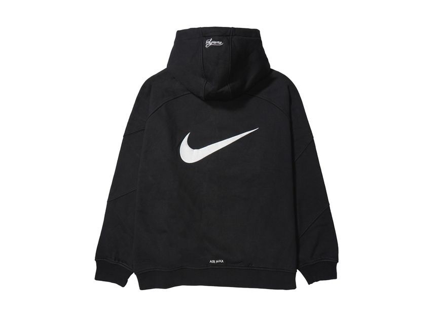 HF9633-010 Supreme Nike Zip Up Hooded Sweatshirt Black
