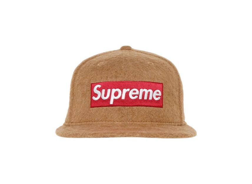 Supreme Brushed Wool Box Logo New Era Brown