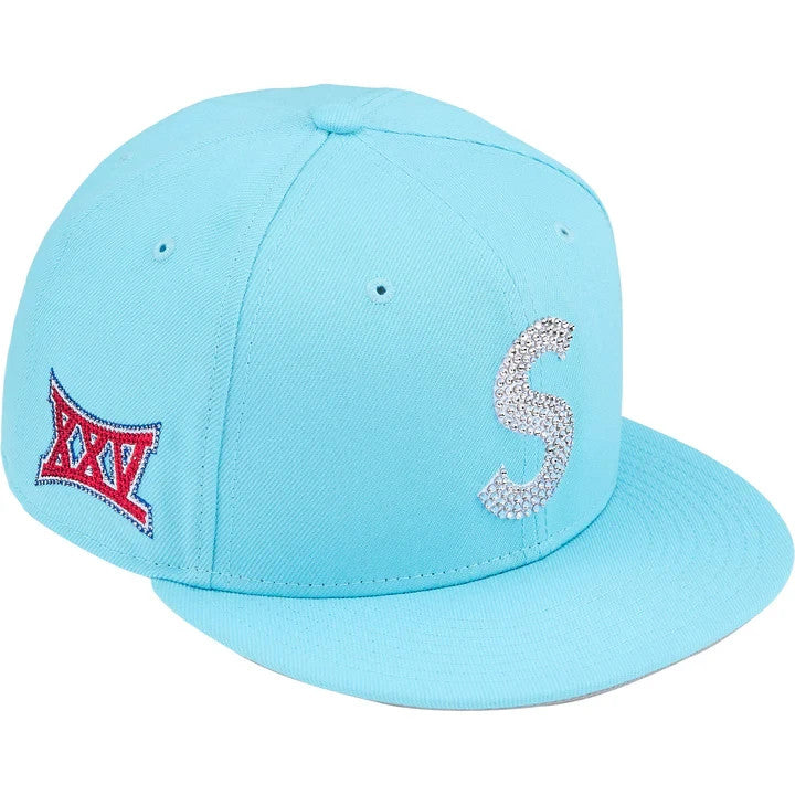 Supreme Swarovski S Logo New Era Light Blue