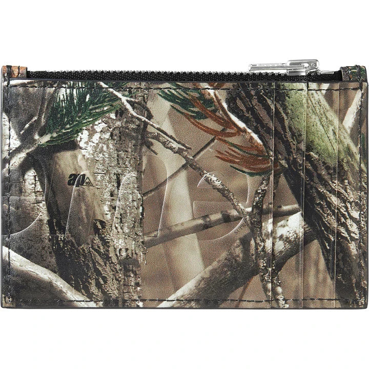 Supreme Leather Zip Card Holder (25FW) Realtree® Hardwoods Camo