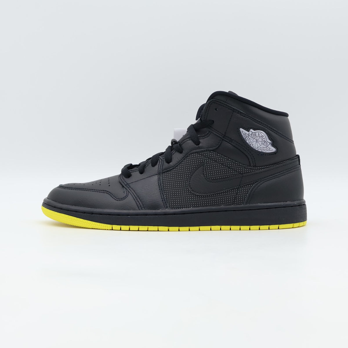 IO2052-001 Nike Air Jordan 1 Mid SE "Black/Opti Yellow" (Men's)