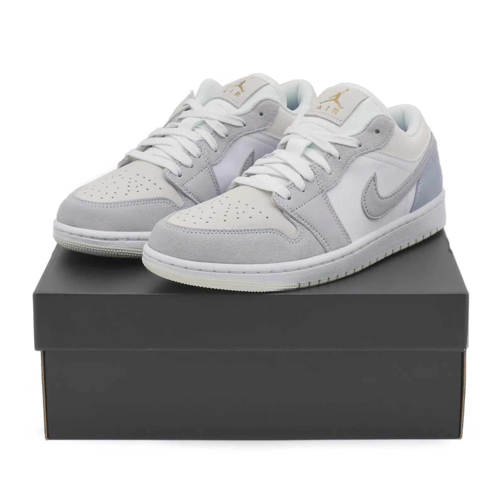 CV3043-100 Nike Air Jordan 1 Low Paris White Sky Football Grey Blue (Men's)
