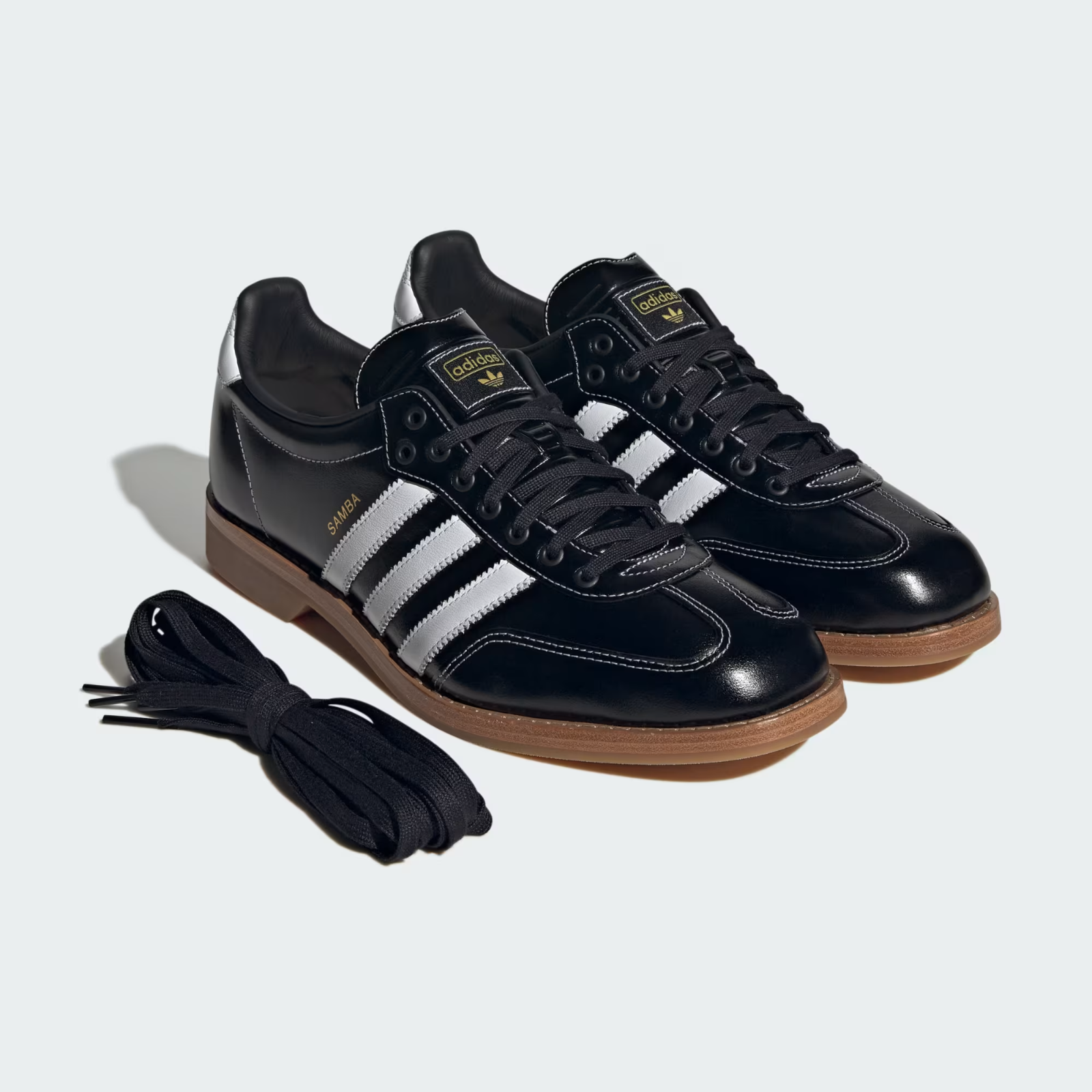 KI9995 adidas Samba Bowling Core Black Cloud White Ecru Tint (Men's)