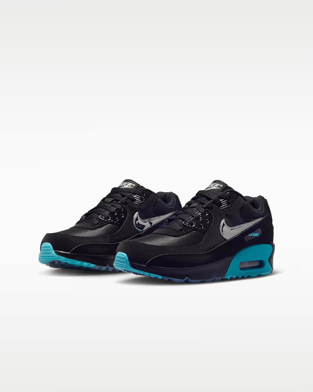 IQ9438-001 Nike Air Max 90 PRM "Black/Gamma Blue" (Men's)