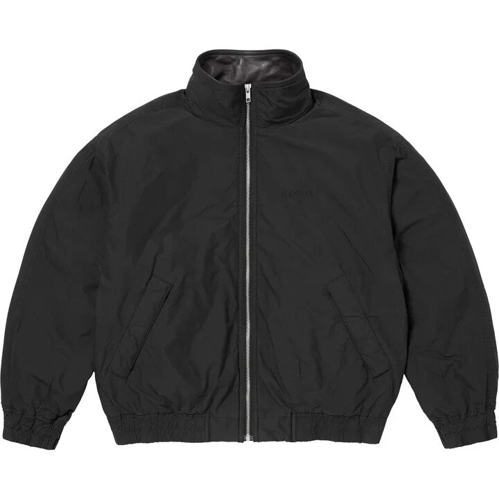 Supreme Leather Collar Utility Jacket Black