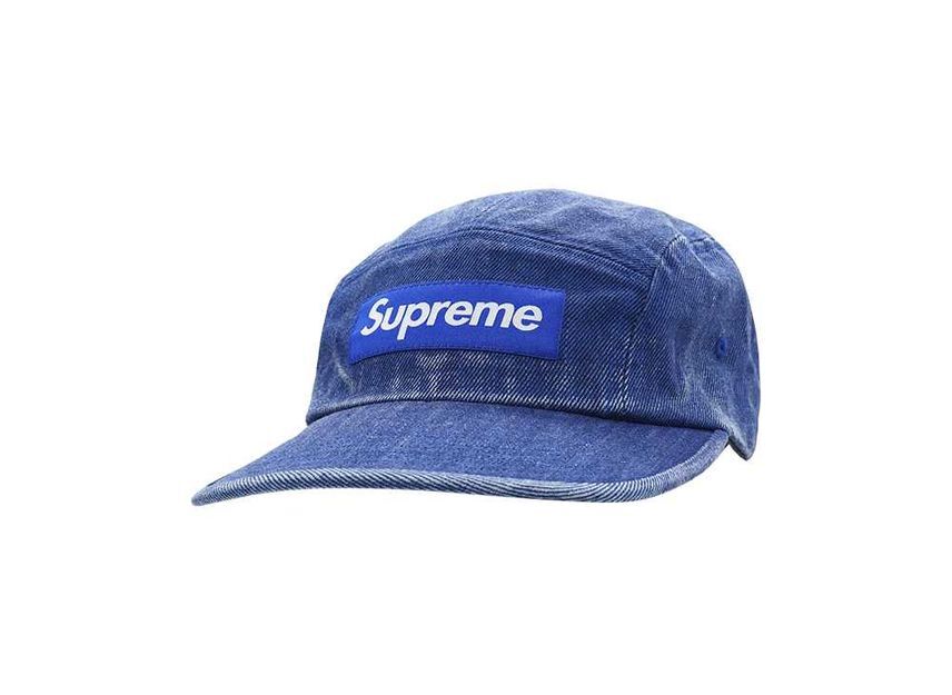 Supreme Coated Denim Camp Cap Royal