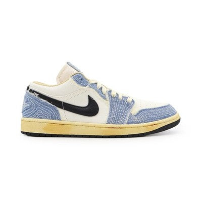 FN7670-493 Nike Air Jordan 1 Low SE World Make Japan Sashiko Denim Ivory (Men's)