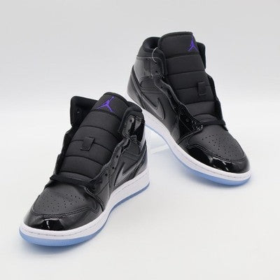 DV1308-004 Nike Air Jordan 1 Mid Space Jam Black Dark Concord White (Men's)