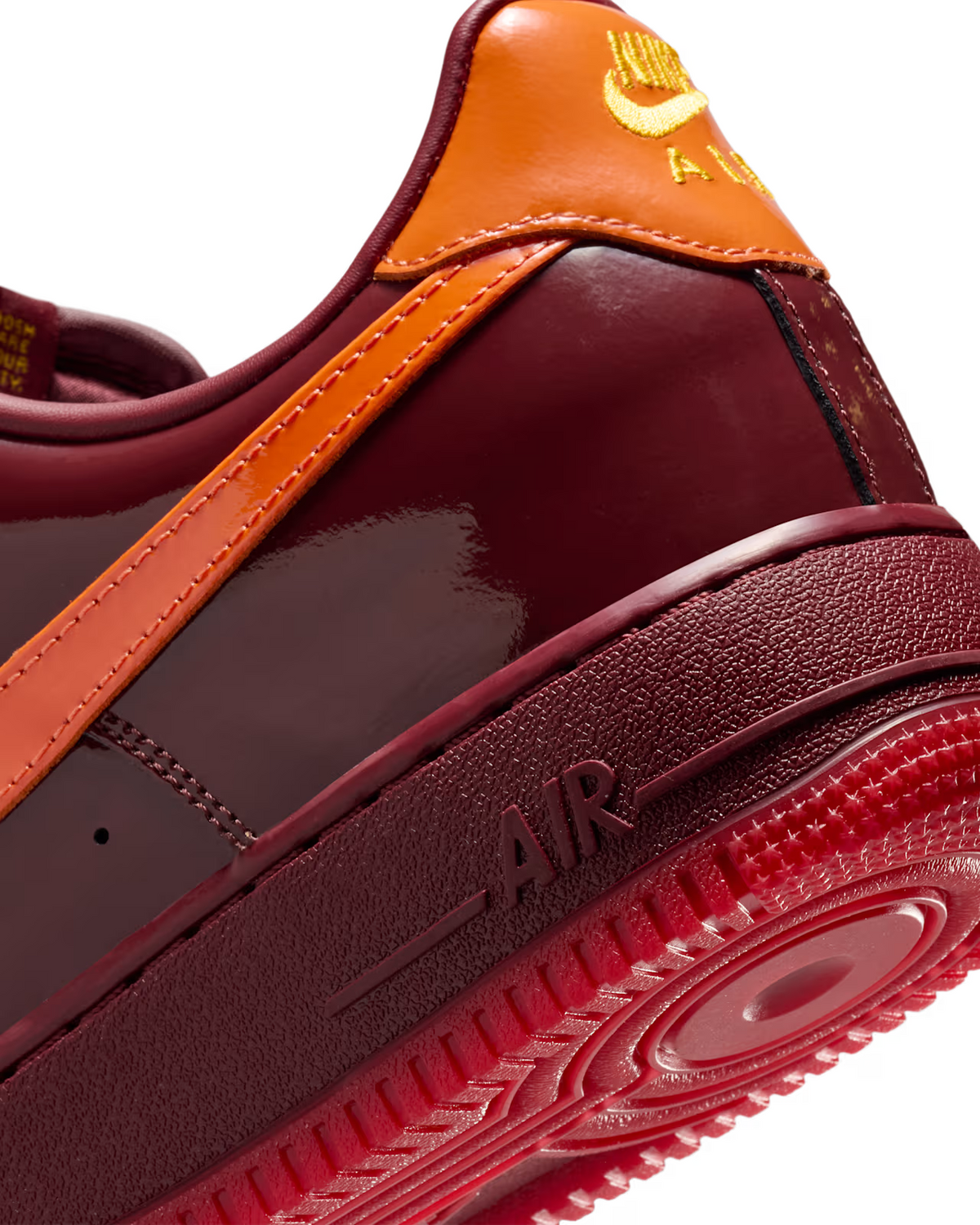 IO4489-601 Nike Air Force 1 Low Patent Leather Dark Team Red Safety (Men's)