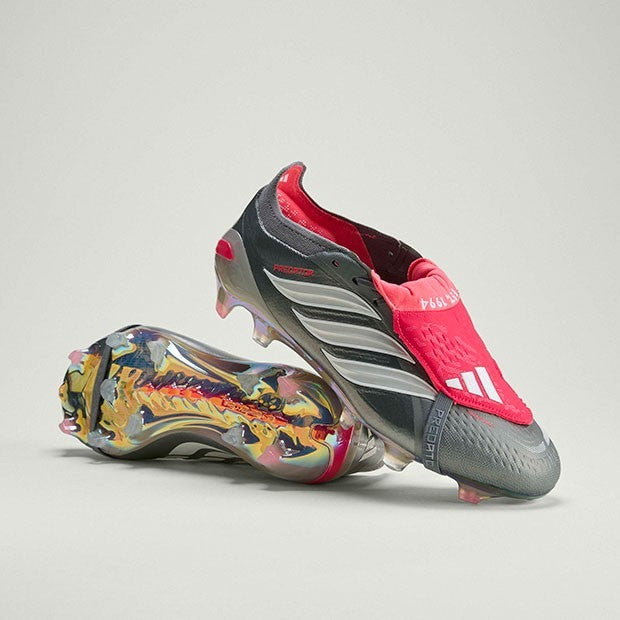 JS0379 adidas Predator Elite FT FG Iron Metallic Cloud White Lucid Red (Men's)