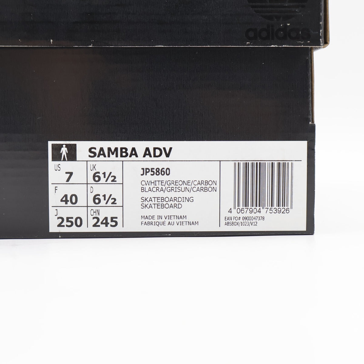 JP5860 adidas Originals Samba Chalk White Grey One Carbon (Men's)
