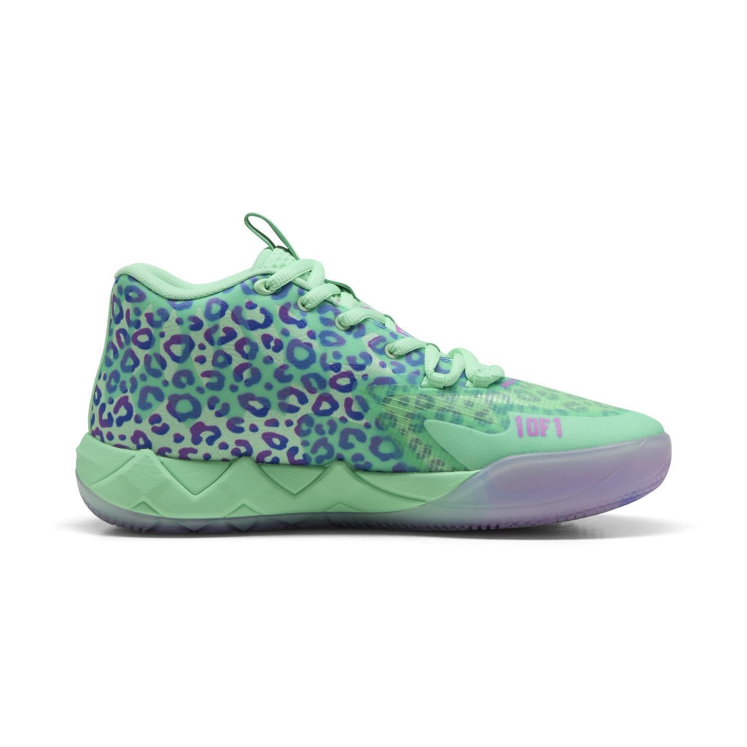 311401-01 Lamelo Ball Ã Puma MB 01 Alien Safari Green Glimmer (Men's)