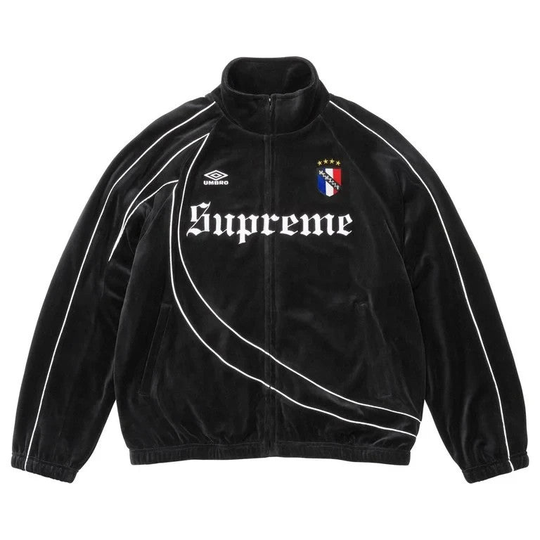 Supreme x Umbro Velour Track Jacket Black