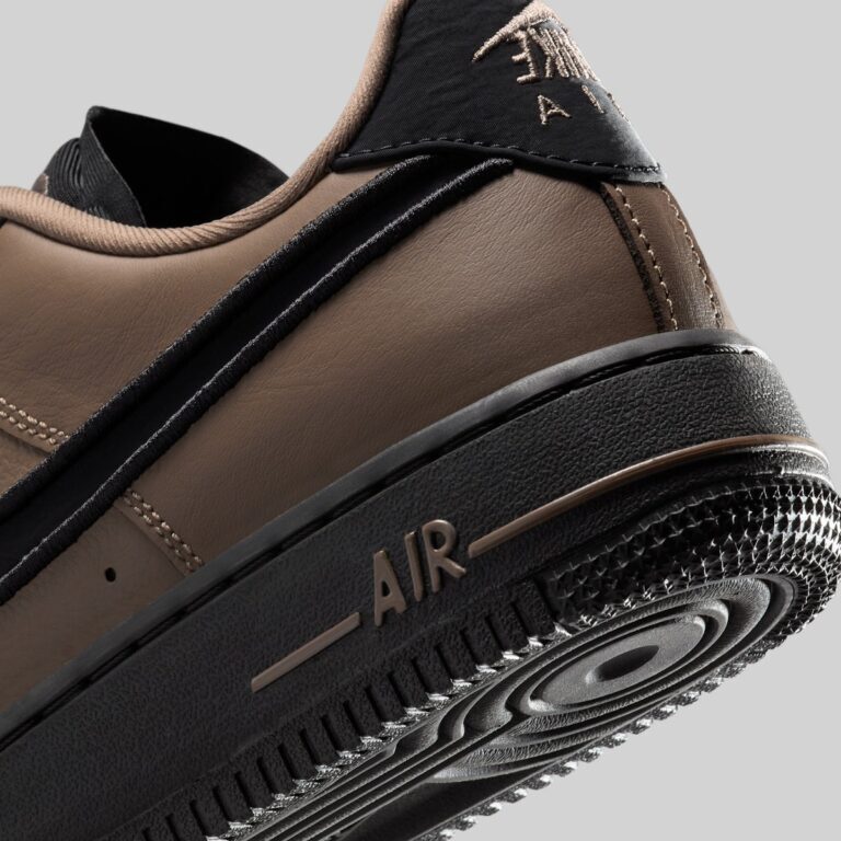 FJ7409-200 Nike Air Force 1 Dance Mink Brown Metallic Silver Black (Women's)