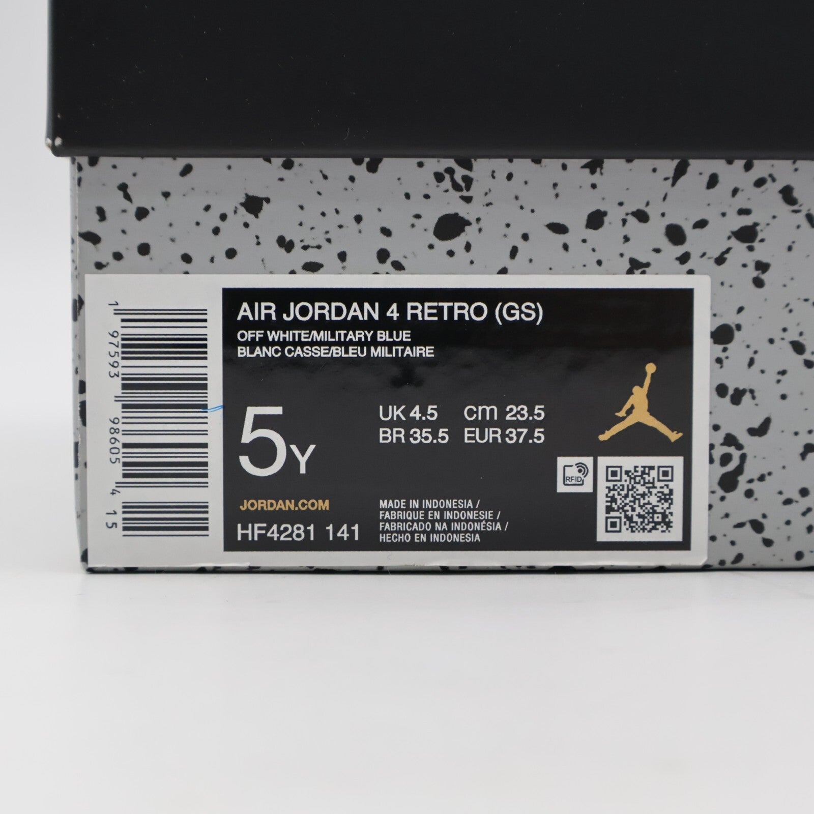 HF4281-141 Nike GS Air Jordan 4 Retro Industrial Blue