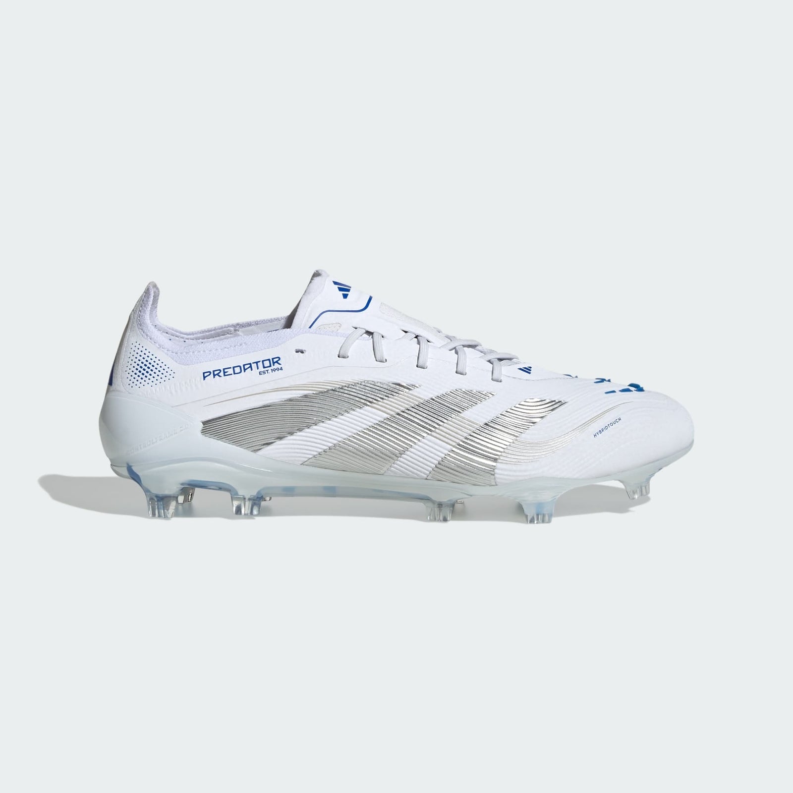 ID3879 adidas Predator Elite FG Cloud White Silver Metallic Bright Royal (Men's)