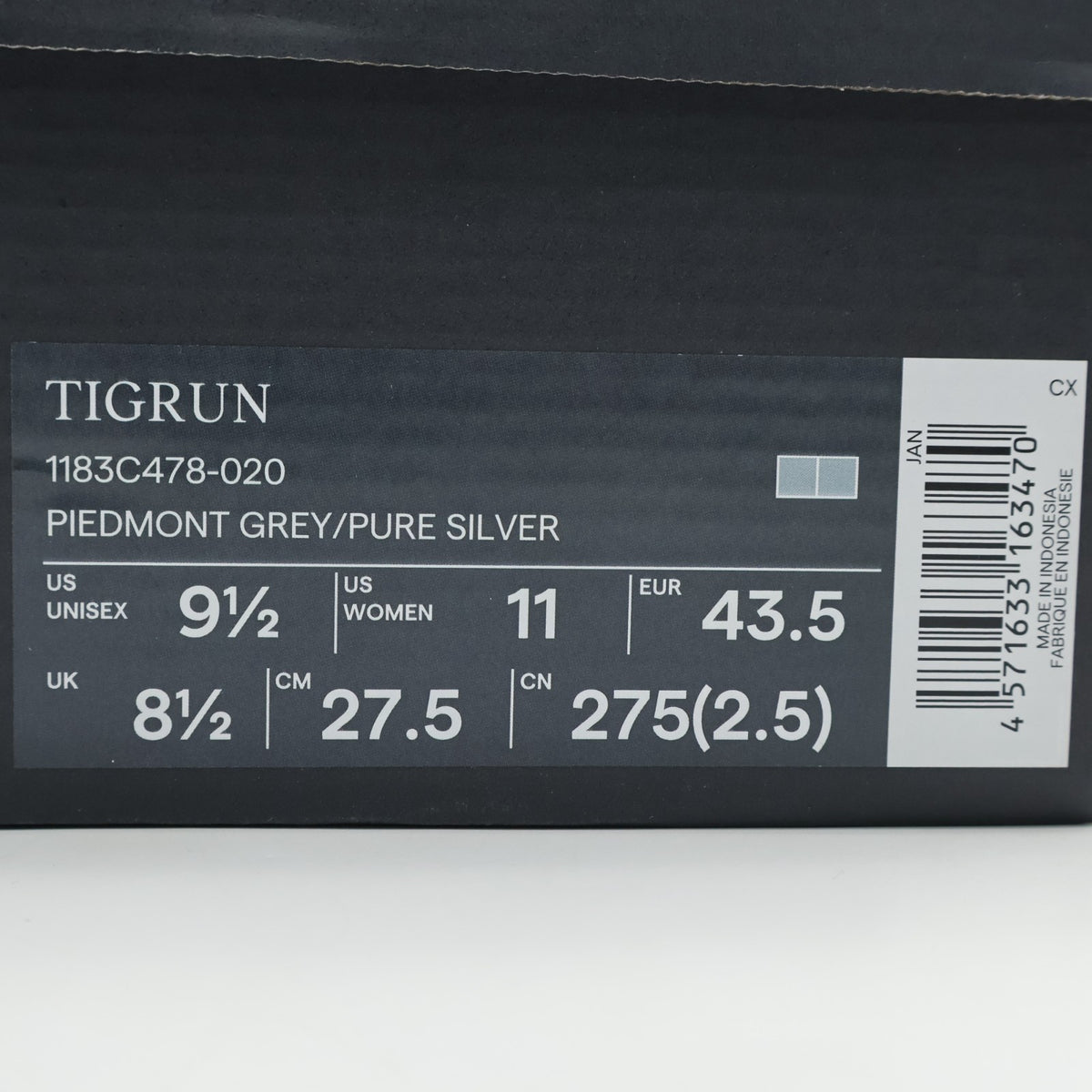 1183C478-020 Onitsuka Tiger Tigrun Piedmont Grey (Men's)