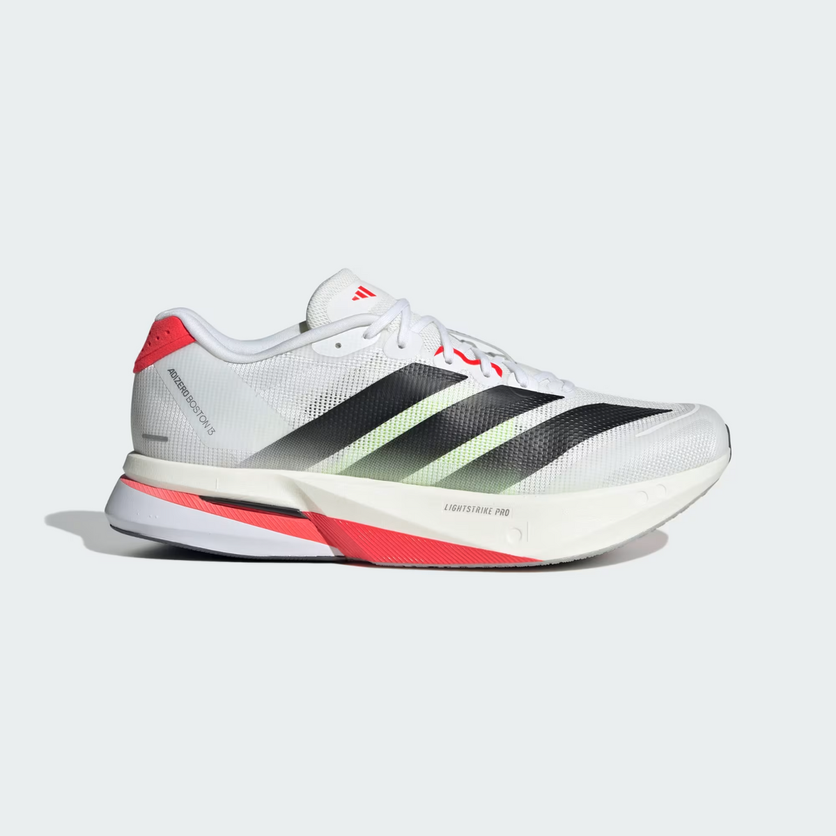 JS4932 adidas Adizero Boston 13 Cloud White Core Black Lucid Red (Men's)