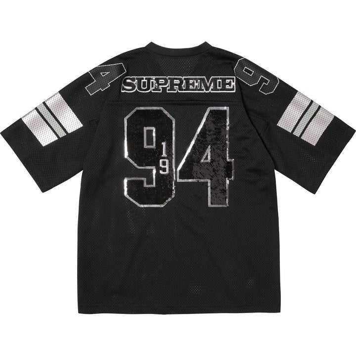 Supreme Sequin Football Jersey Black