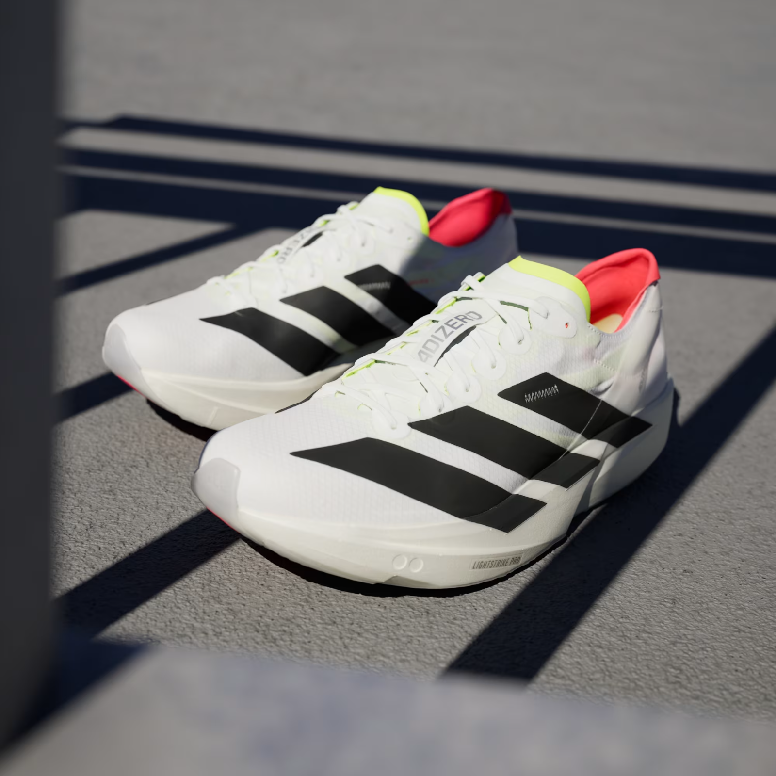 JH8659 adidas Adizero Takumi Sen 11 Cloud White Core Black Lucid Red (Men's)