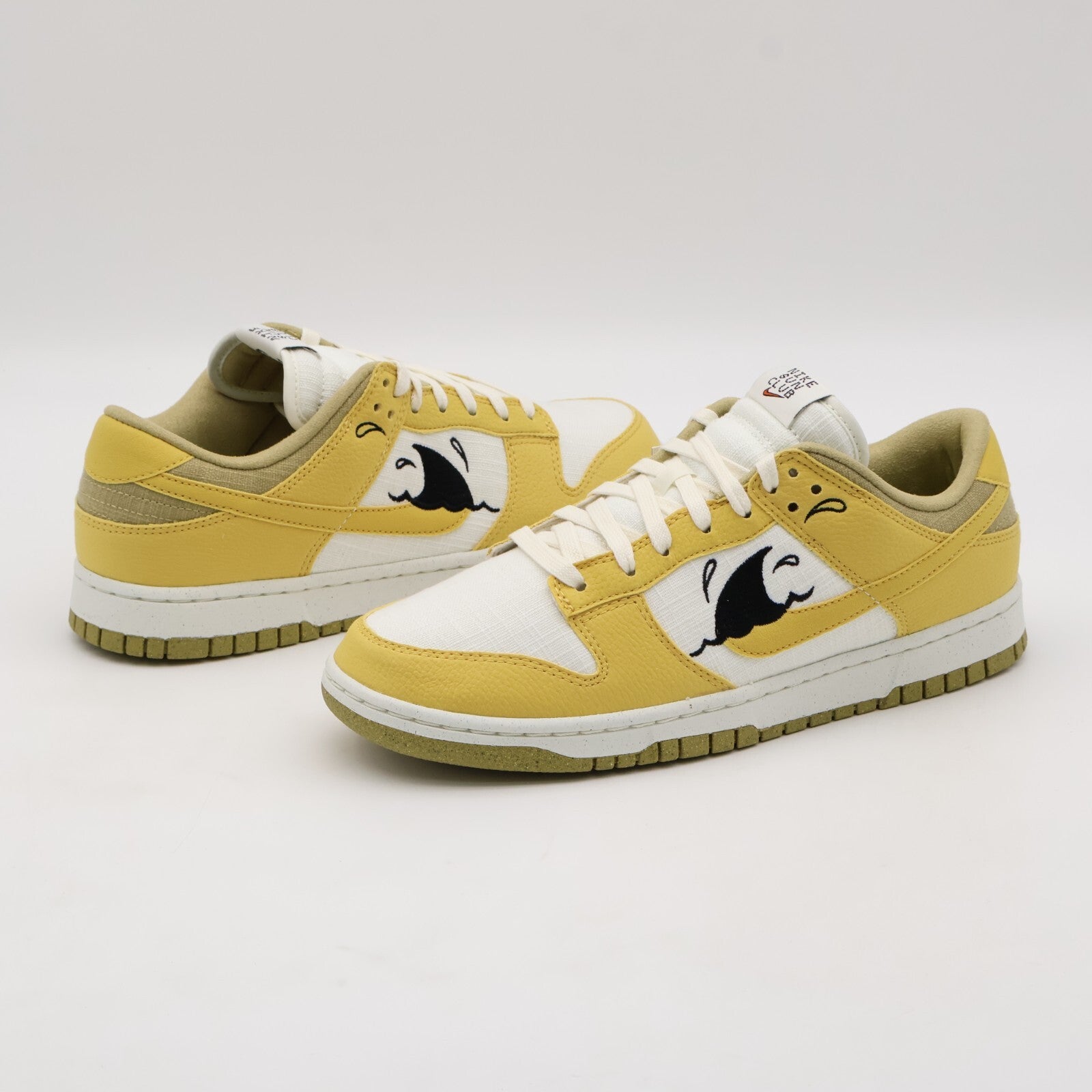 DV1681-100 Nike Dunk Low Sun Club White Yellow Wheat Grass Orange Sanded (Men's)
