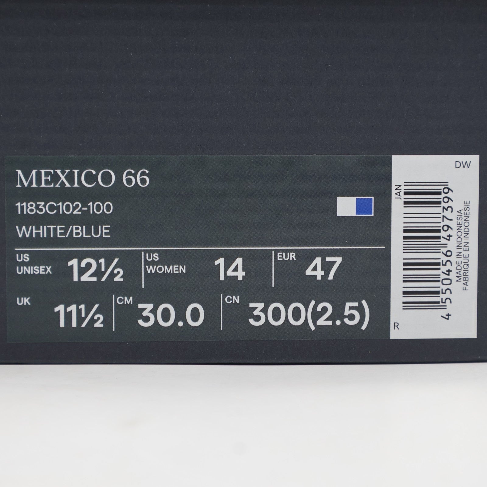 1183C102-100 Onitsuka Tiger Mexico 66 White Blue (Men's)