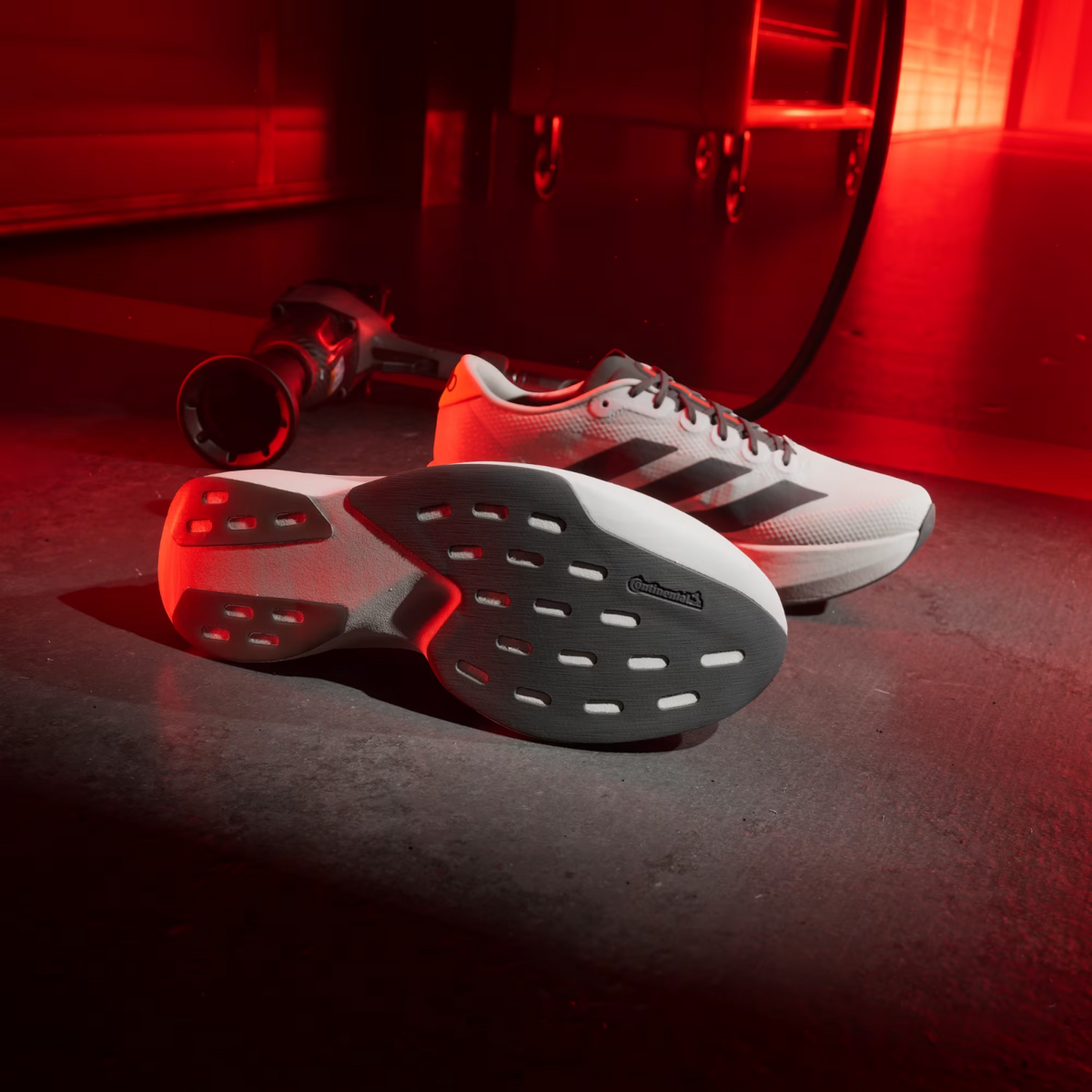 KJ3670 Audi Ã adidas Adizero EVO SL "Grey/Black/Red" (Men's)