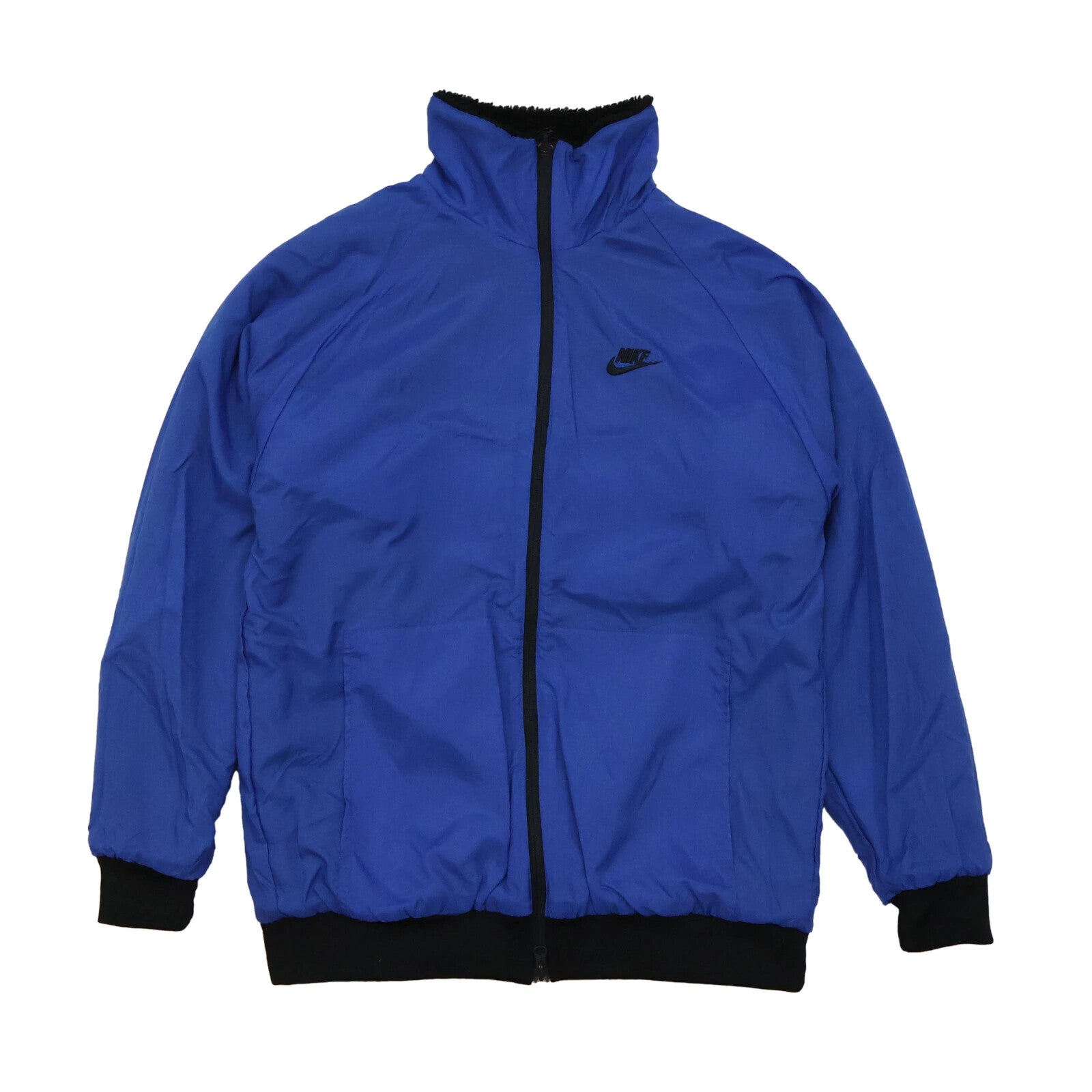 Nike Big Swoosh Reversible Boa Jacket Black Game Royal