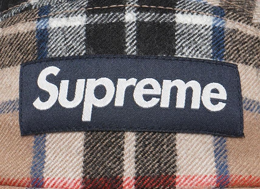 Supreme Lochcarron Camp Cap Tan Plaid