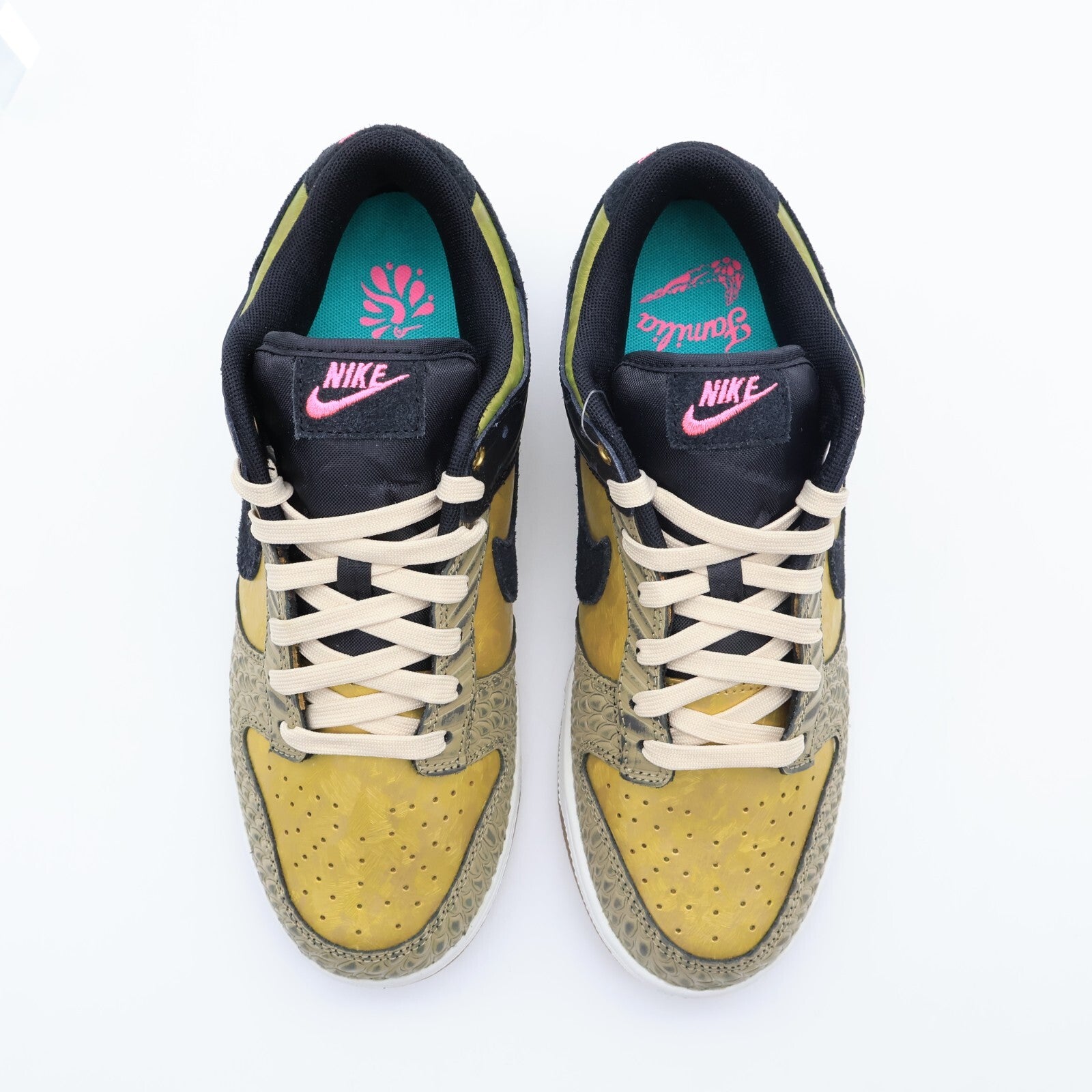 FQ8148-010 Nike Dunk Low Dia De Muertos Black Khaki Metallic Gold Sail (Women's)