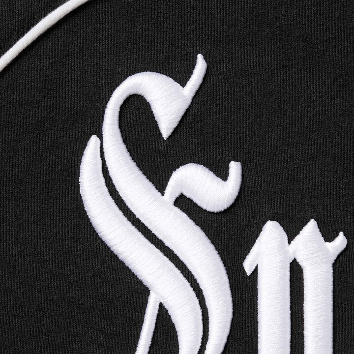 Supreme Curve Piping Hooded Sweatshirt Black