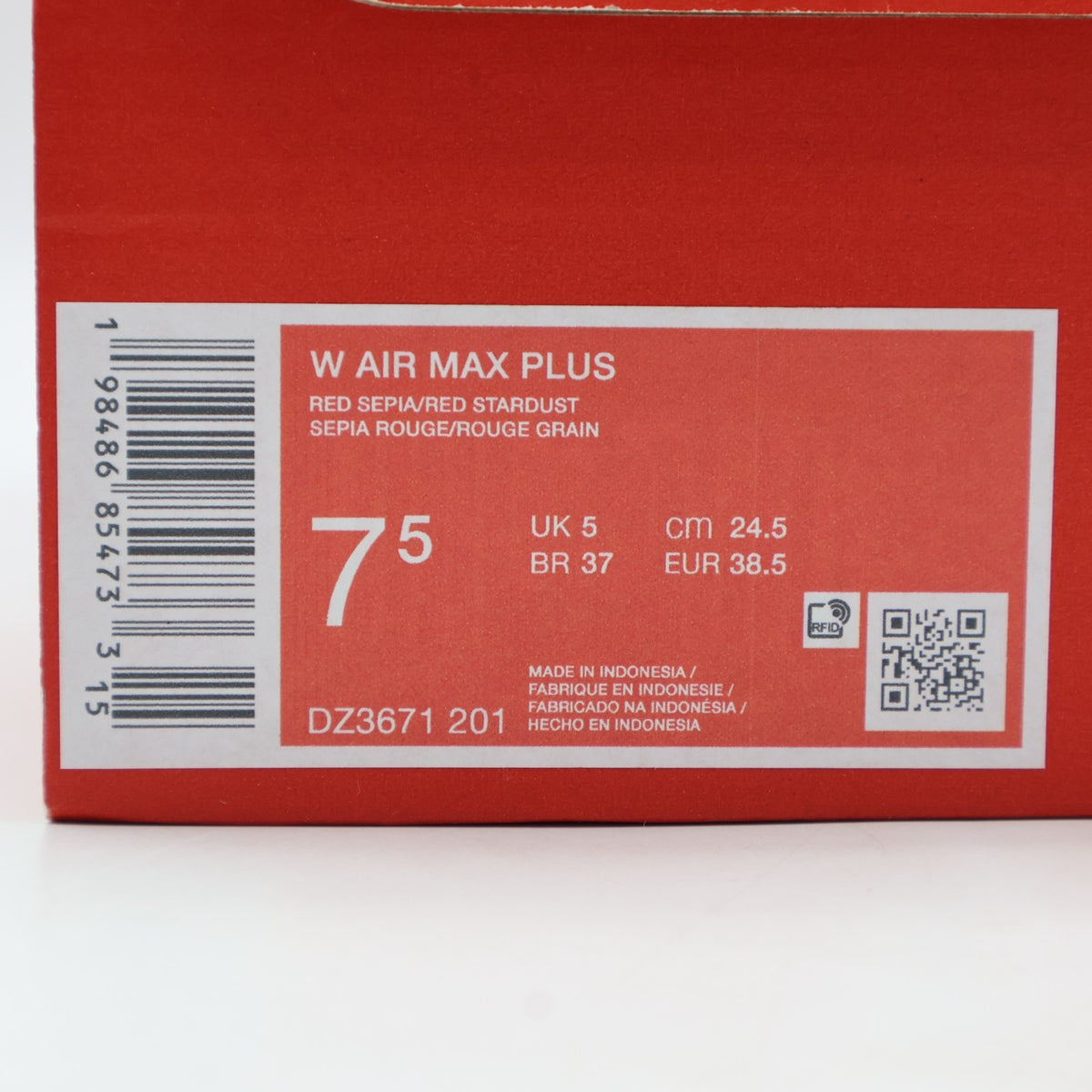 DZ3671-201 Nike Air Max Plus Red Sepia (Women's)