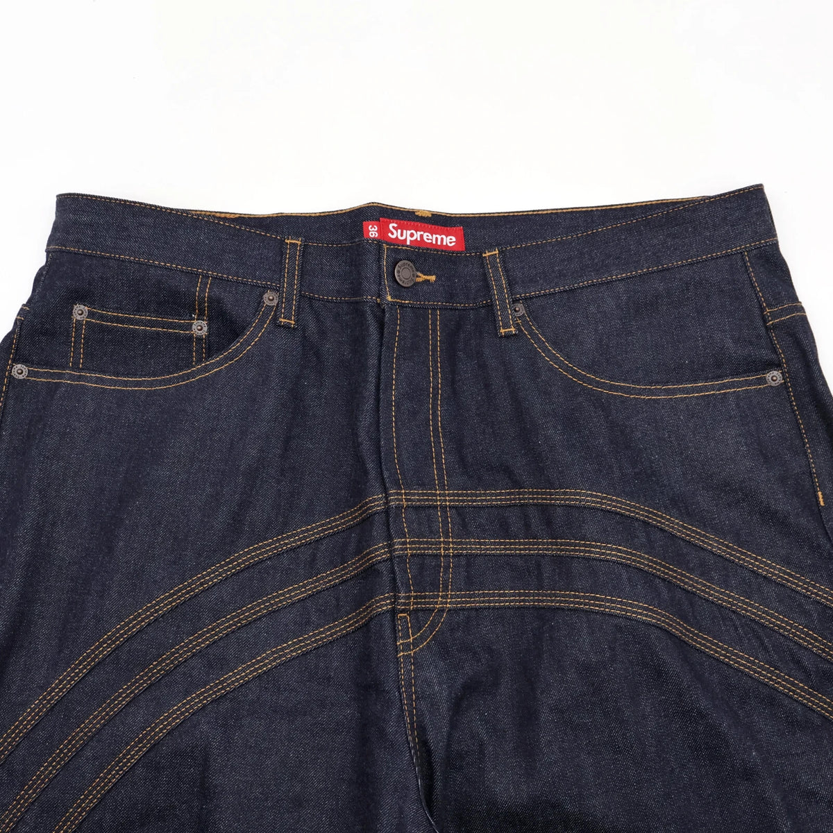 Supreme S Logo Rigid Baggy Jean Rigid Indigo