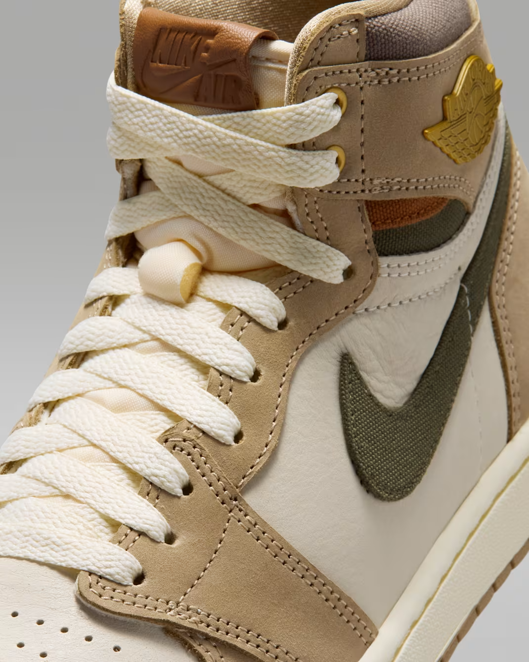 FD2596-201 Nike Air Jordan 1 High OG "Khaki/Sail" (Women's)