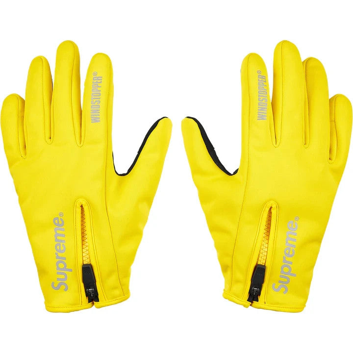 Supreme Windstopper Zip Gloves Yellow