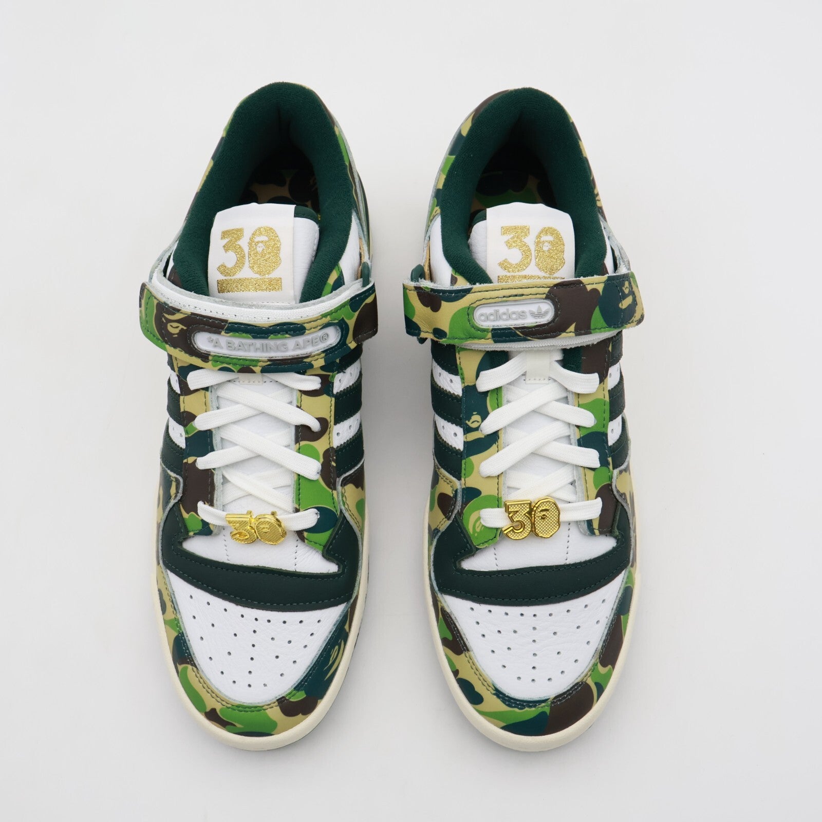 ID4771 BAPE adidas Forum 84 Low 30th Anniversary Green Camo (Men's)