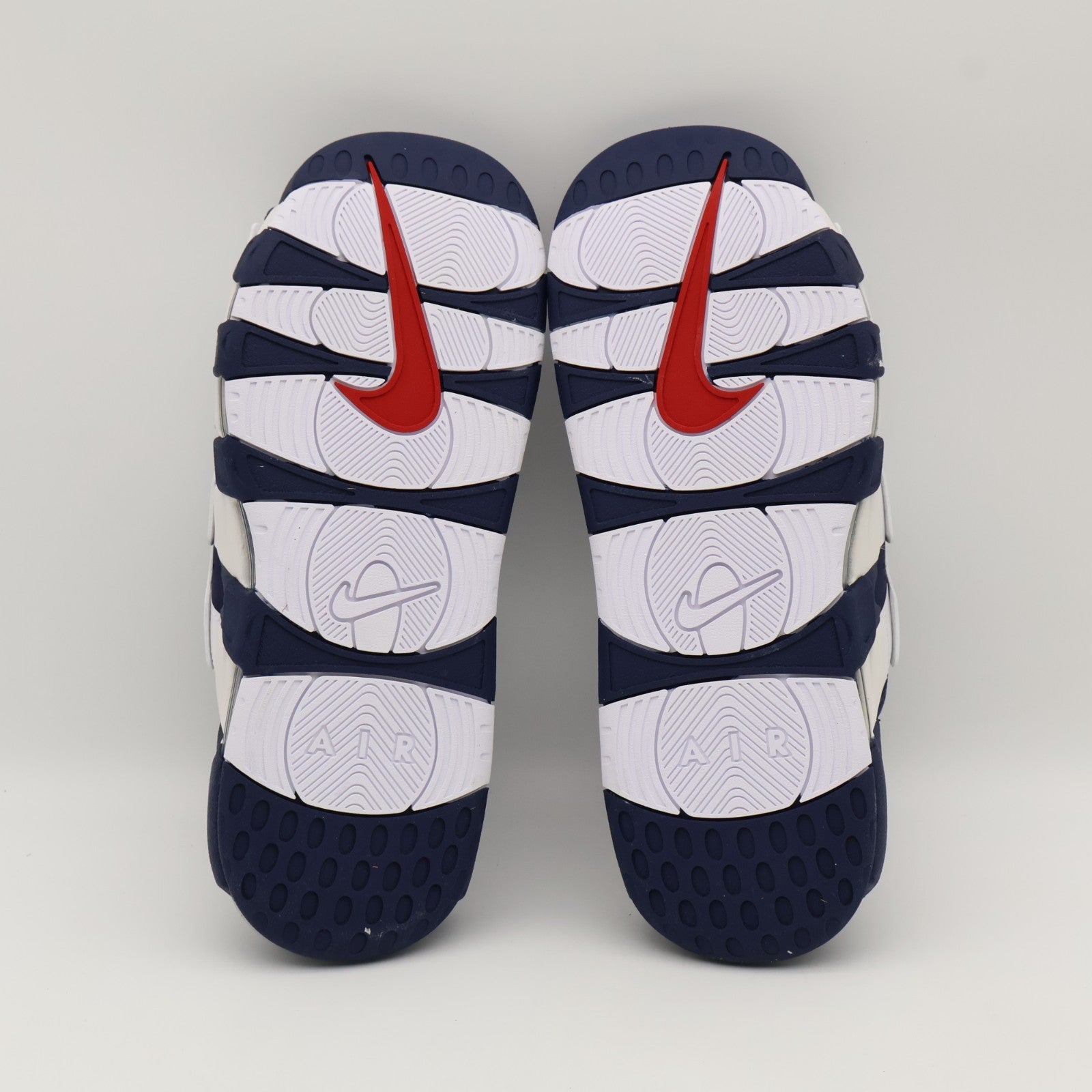 FQ8699-400 Nike Air More Uptempo Slide Olympic White Midnight Navy (Men's)