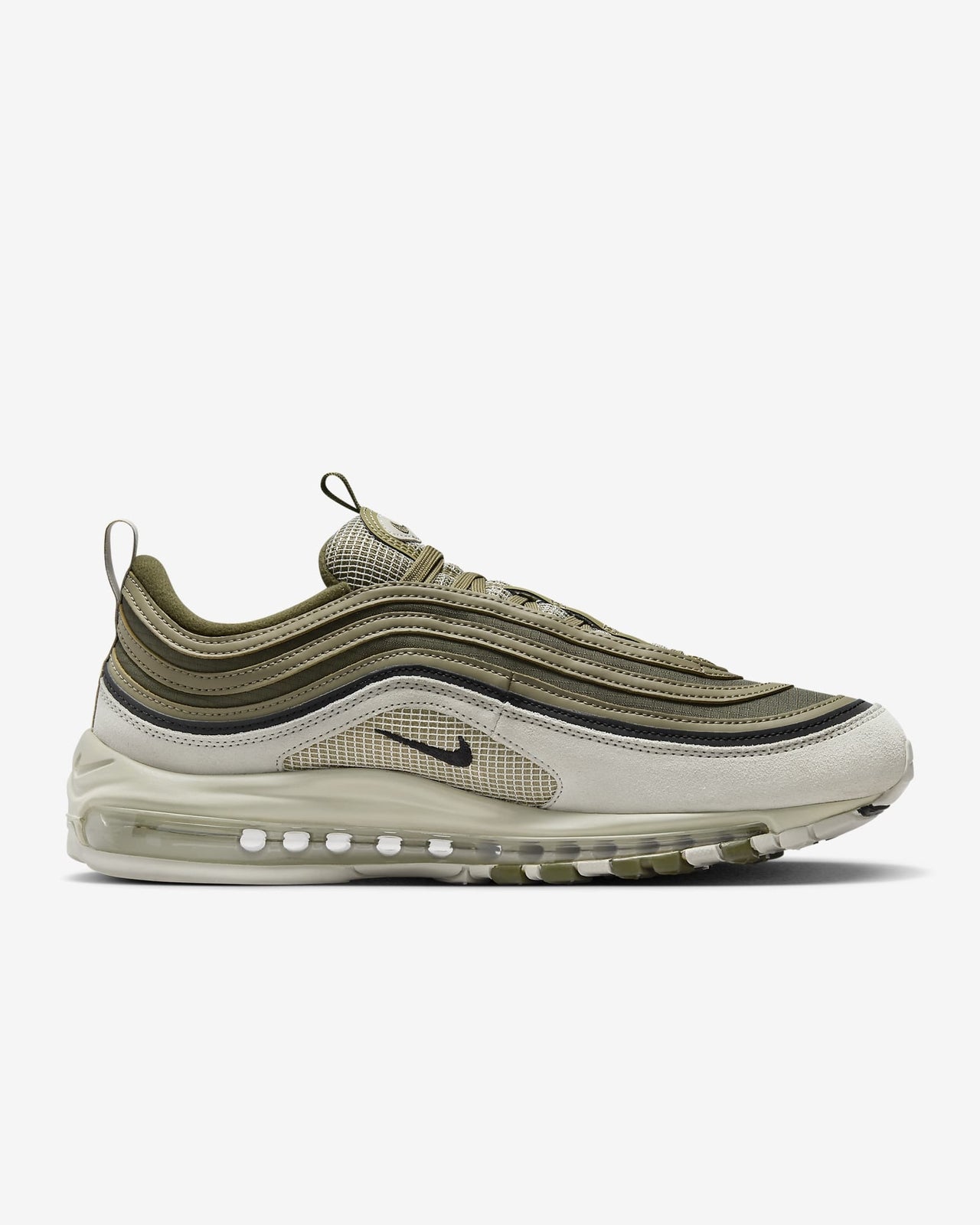 FB9619-002 Nike Air Max 97 SE Light Bone Medium Olive Neutral Black (Men's)