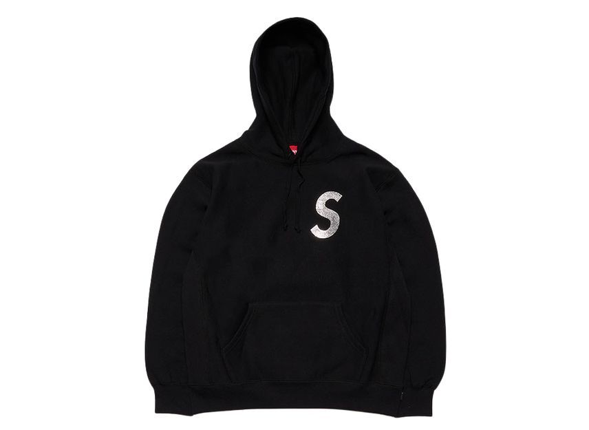 Supreme Swarovski S Logo Hooded Sweatshirt Black