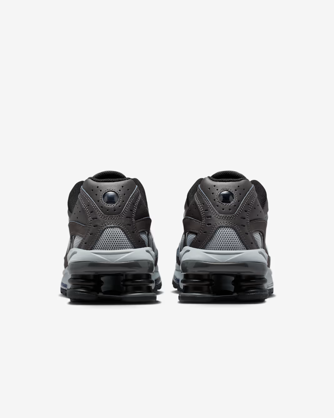 IO4296-001 Nike Shox R4 Ride 2 Light Smoke Grey Medium Ash Black (Men's)