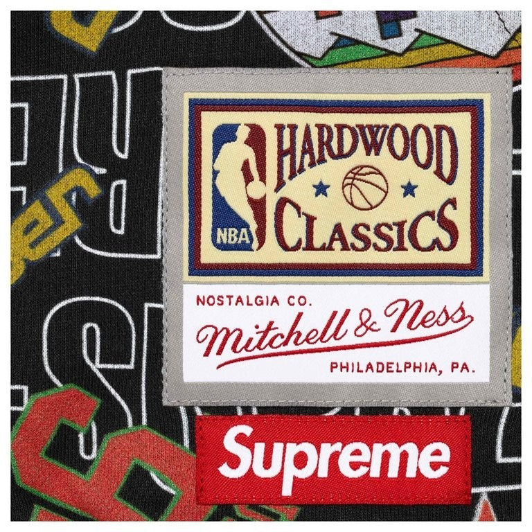 Supreme x Mitchell & Ness Teams Zip Up Hooded Sweatshirt Black