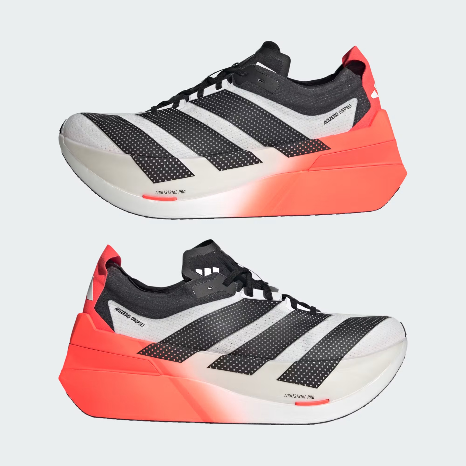 LA6218 adidas Adizero Dropset Elite "Cloud White/Solar Red/Core Black" (Men's)