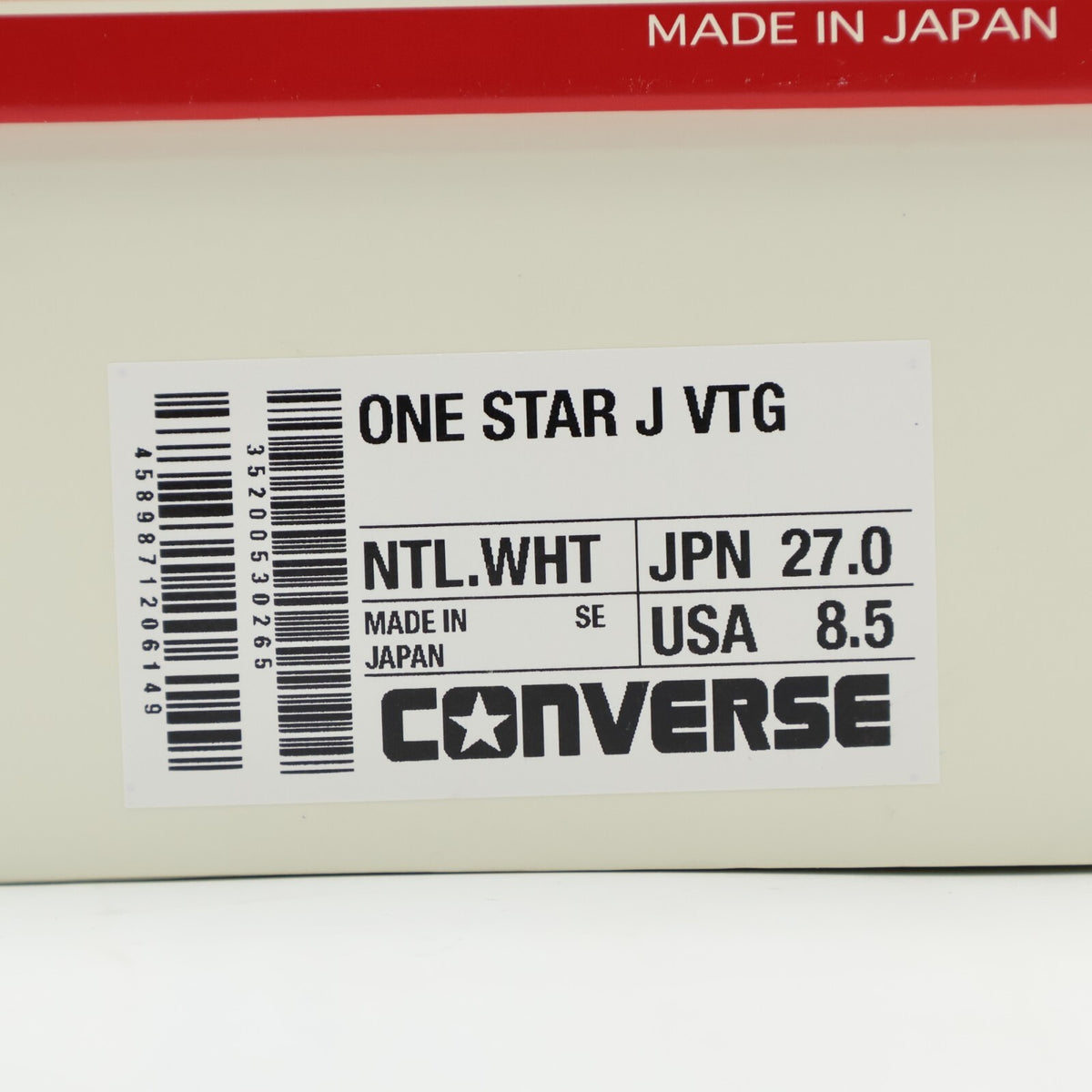 35200530 Converse One Star J VTG Natural White Made in Japan