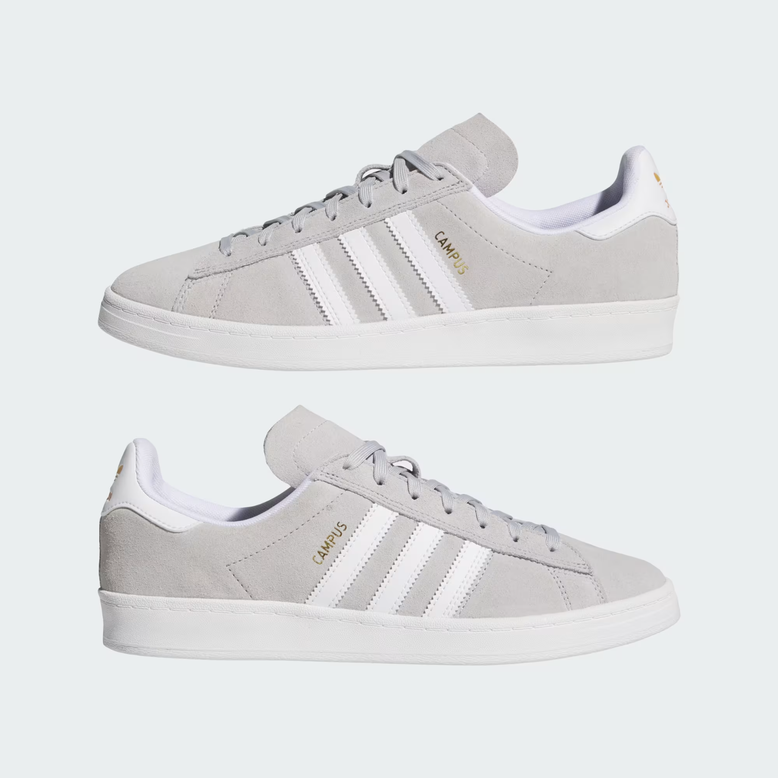 JP8541 adidas Originals Campus ADV Grey Two Cloud White Gold Metallic (Men's)